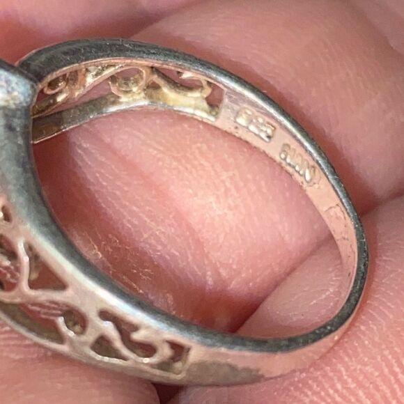 Signed Pear Cut Crown Tiara Design size 7 - Picture 11 of 11